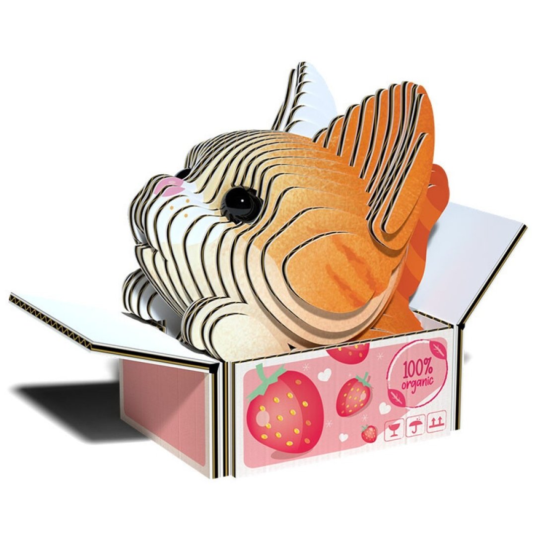 EUGY 3D坑纸拼图 -  087 英短金渐猫 - 拼图 - 纸 橘色