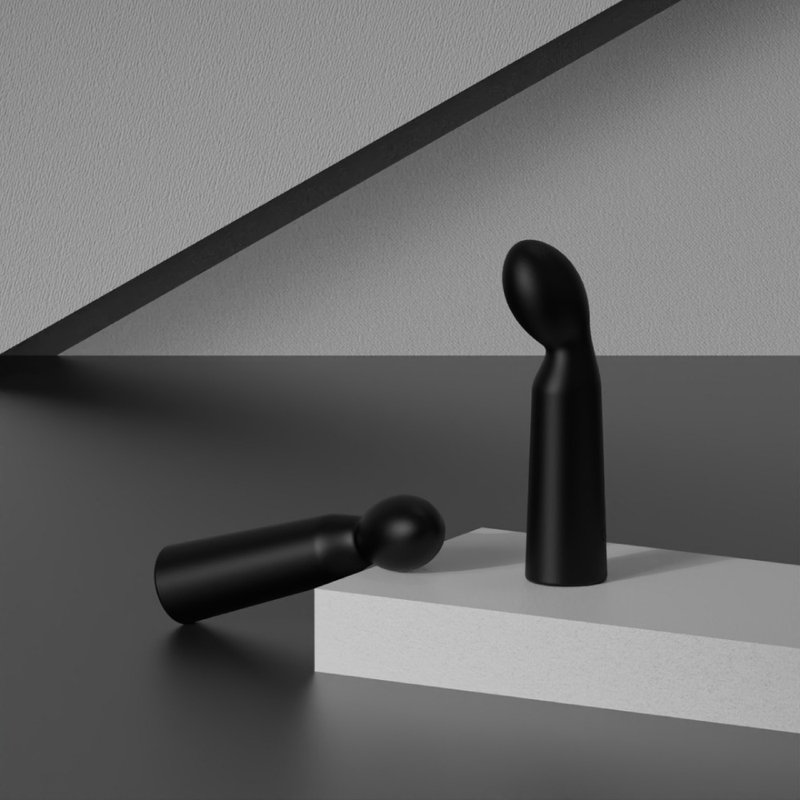 WINYI 小黑鹅仿真手指按摩棒 - 情趣用品 - 其他材质 黑色