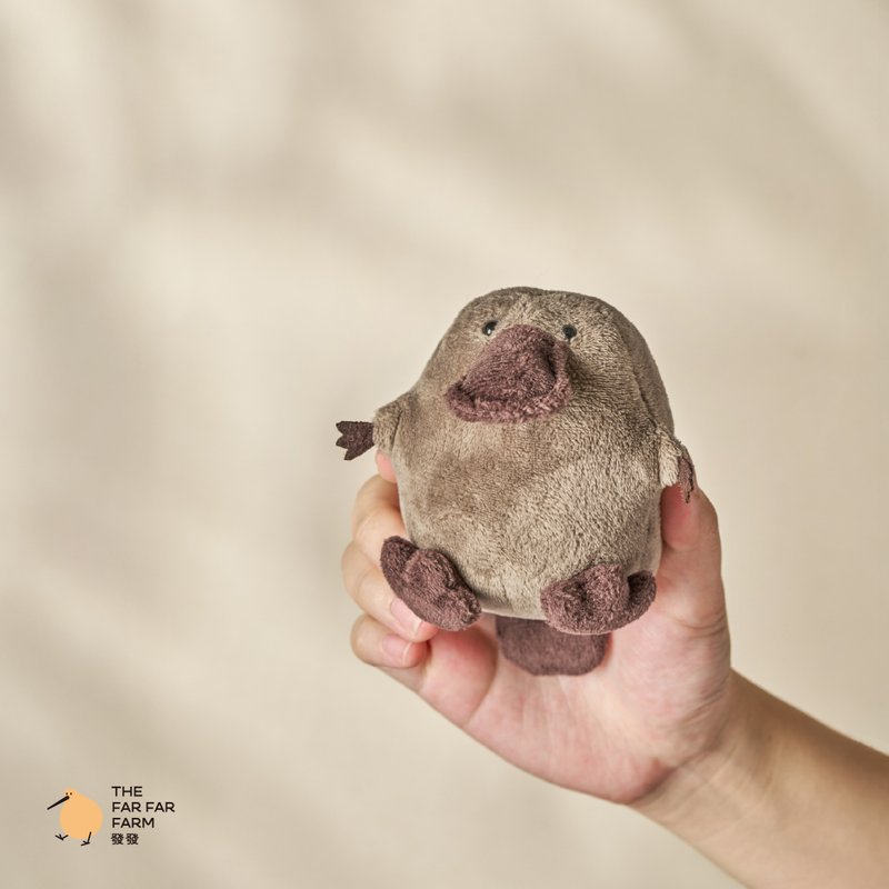 J01 鸭嘴兽公仔杯套提袋 - 玩偶/公仔 - 聚酯纤维 灰色