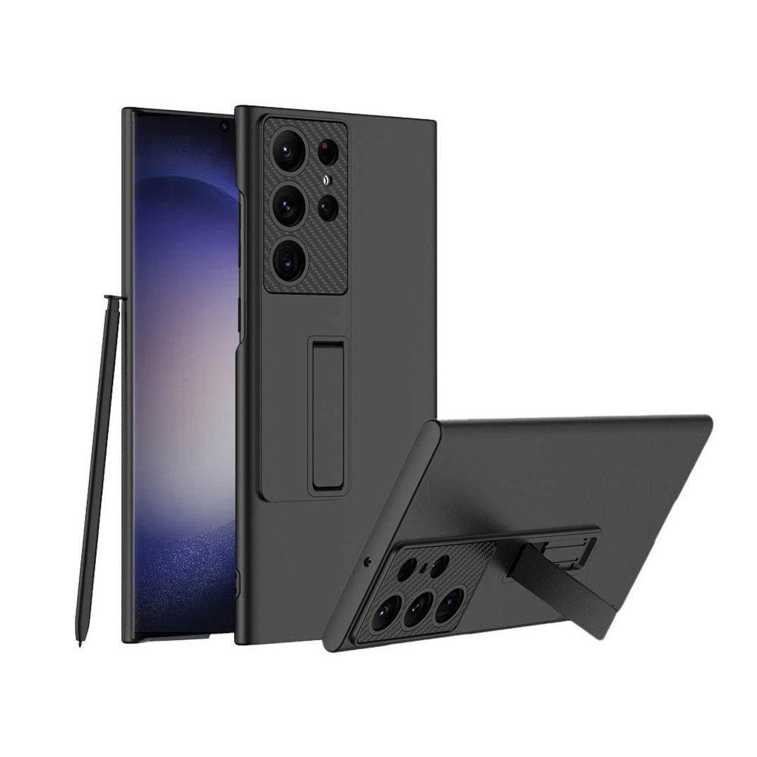 CASE SHOP Samsung S24 Ultra 支架站立保护壳-黑 - 手机壳/手机套 - 塑料 黑色