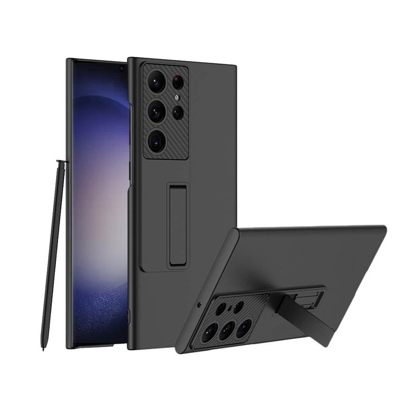 CASE SHOP Samsung S24 Ultra 支架站立保护壳-黑 - 手机壳/手机套 - 塑料 黑色