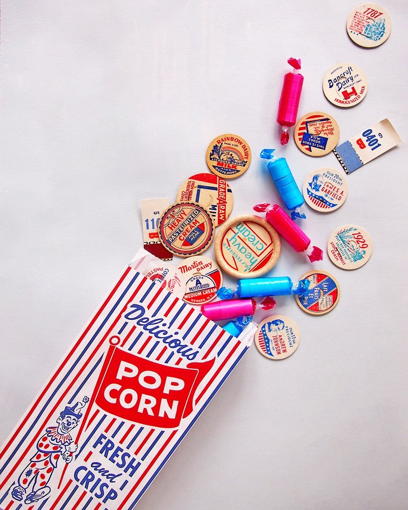 小丑爆米花袋 2入组 - 信封/信纸 - 纸 红色