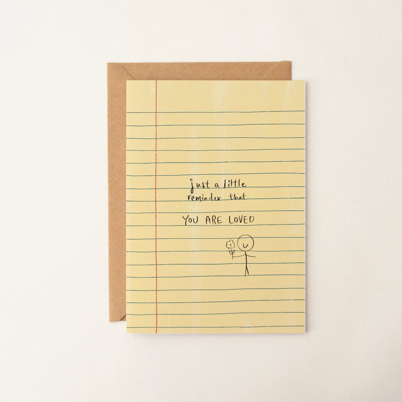 便条纸生日卡 笔记本 定制化卡片 万用卡 明信片 手写字 谢卡 - 卡片/明信片 - 纸 黄色