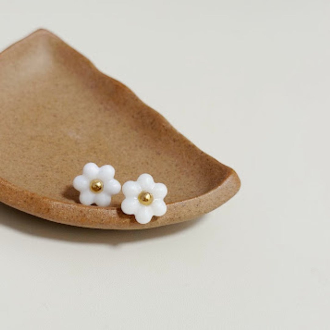 不锈钢 花绽 母乳耳环 - 婴儿饰品 - 不锈钢 