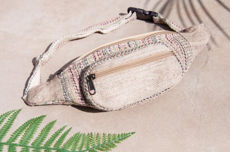 随身腰包 棉麻腰包 手织布侧背包 斜背包 胸前随身包 单肩包-水果 - 侧背包/斜挎包 - 羊毛 多色