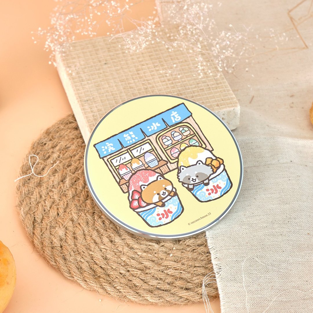 浣熊菓子屋清凉冰店无线充电盘 - 手机充电及周边 - 塑料 多色