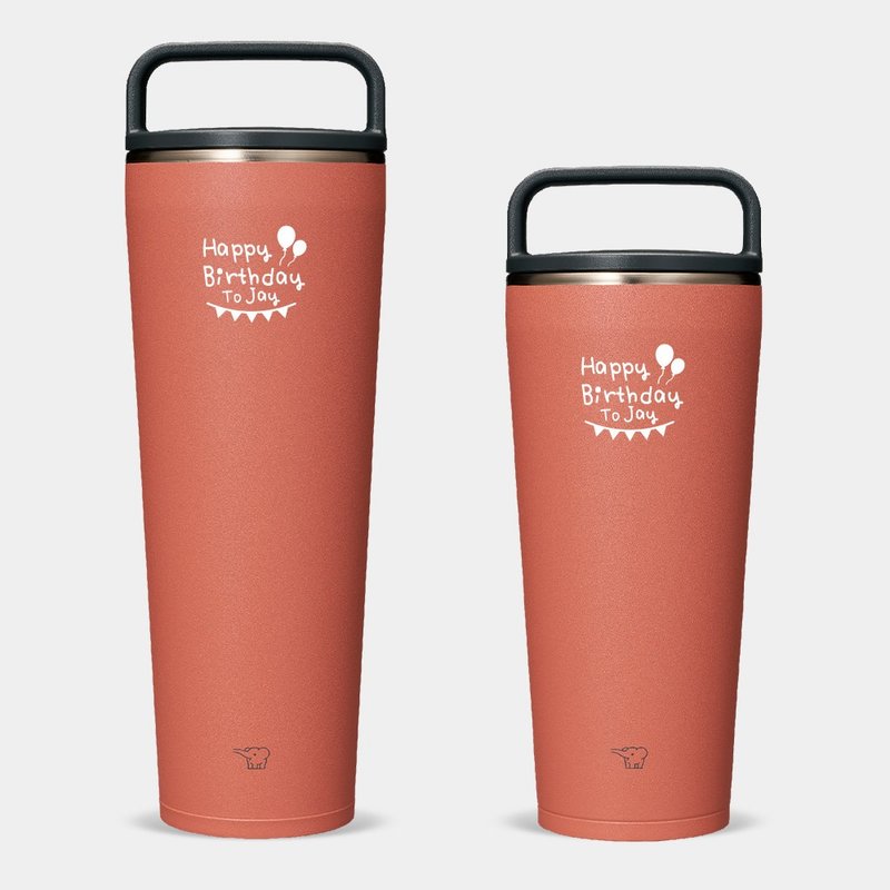 【定制化礼物】720 / 890ml 象印随行杯 生日快乐 定制化文字 008 - 保温瓶/保温杯 - 不锈钢 红色