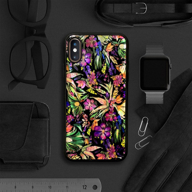 天然贝壳 iPhone 17 耐冲击保护套 花窗玻璃风格 可定制名字 004 - 手机壳/手机套 - 贝壳 多色