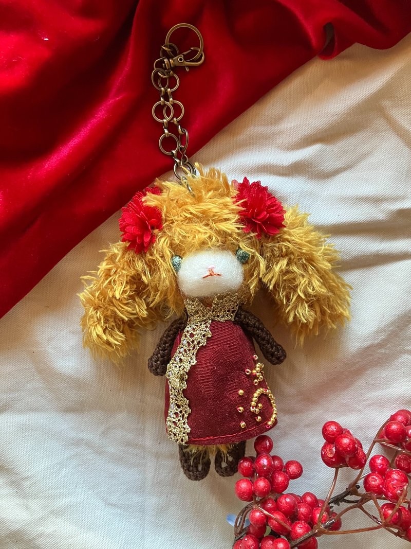 罗布年的amigurumi娃娃包吊饰 - 玩偶/公仔 - 羊毛 红色