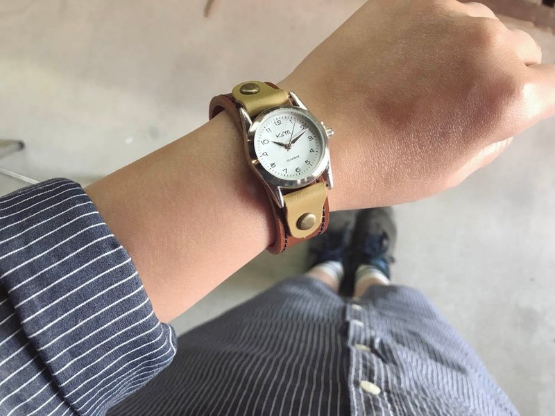 STITCH A watch that you want to wear every day Stitch Run Watch Unisex OK SRW-BRO-NA - 女表 - 真皮 咖啡色