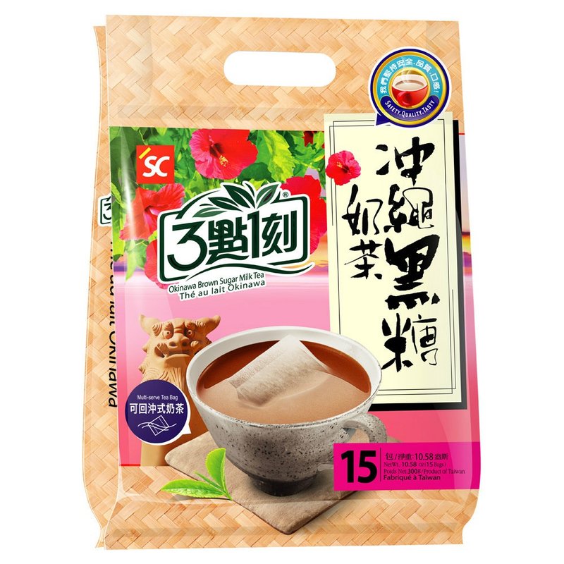 【3点1刻】冲绳黑糖奶茶 15入/袋 - 奶类/豆浆 - 其他材质 多色