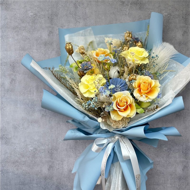 父亲节花束 永生花花束 难哄花束 - 干燥花/捧花 - 植物．花 