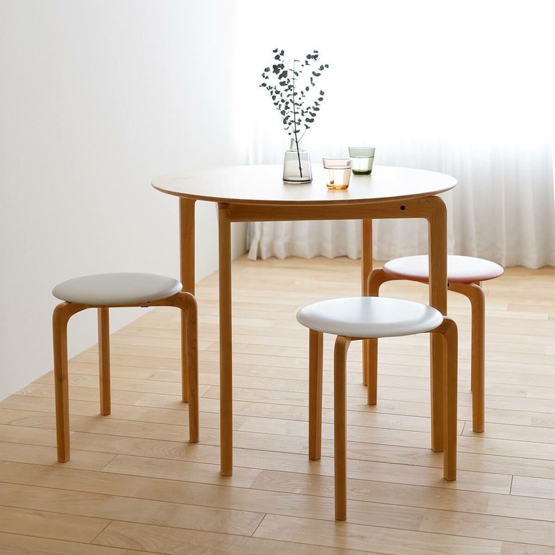 LISCIO | 圆形餐桌 直径84cm (餐桌) - 餐桌/书桌 - 木头 