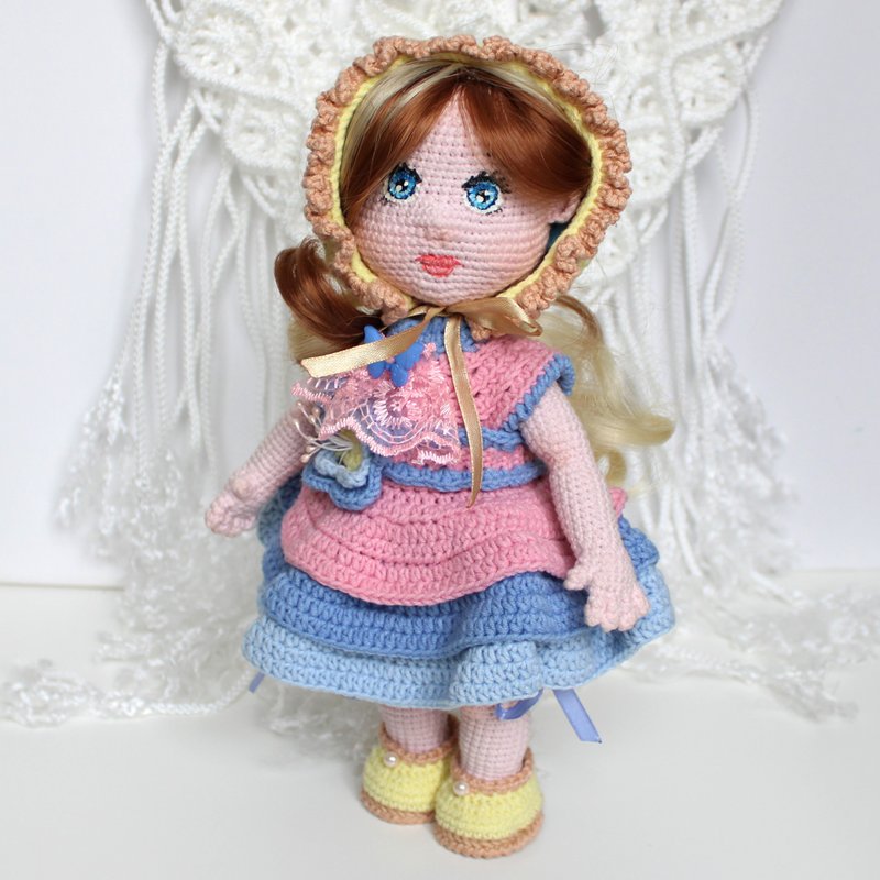Personalized stuffed doll birthday gift for girl - 玩偶/公仔 - 其他材质 粉红色