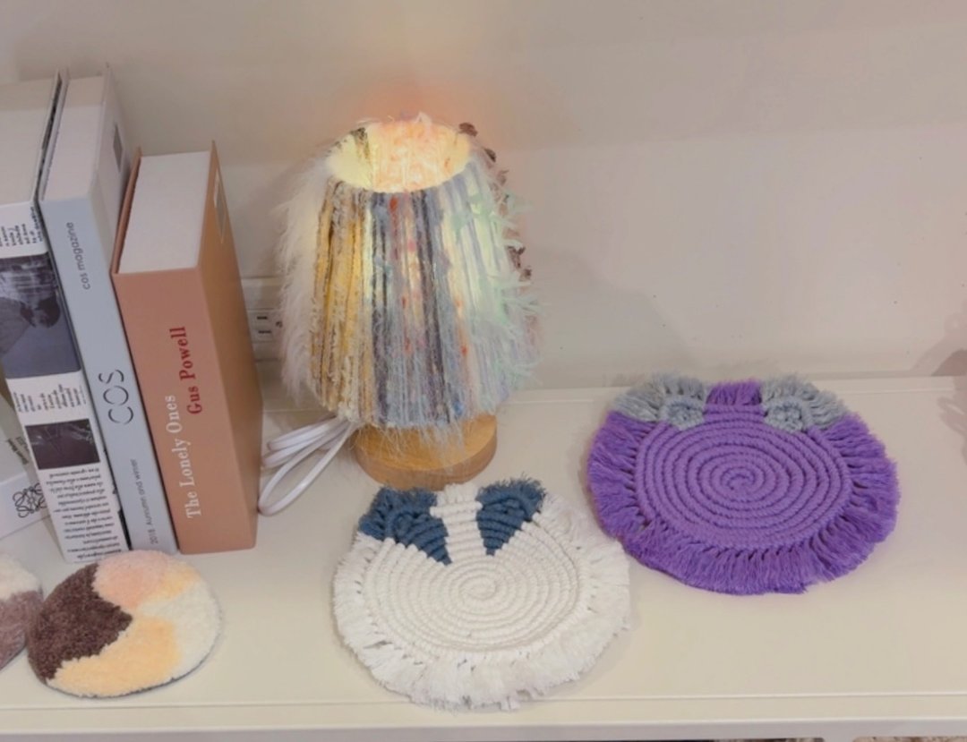 Macrame 法式编织 - 猫咪杯垫 体验课程 (可使用文化币) - 编织/羊毛毡/布艺 - 棉 