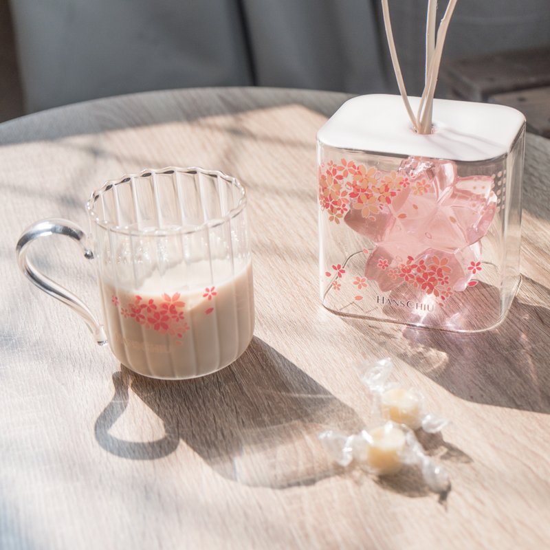 3 月・HANSCHIU 瀚思・情人节限定・樱花扩香调香与贴花 - 蜡烛/香氛 - 玻璃 