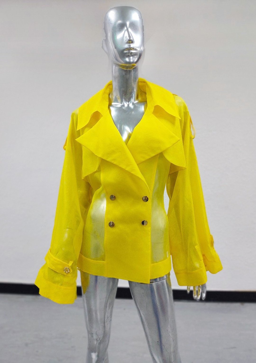 Organza Trench Coat / 乌干纱风衣 / オーガンザトレンチコート - 其他 - 丝．绢 黄色