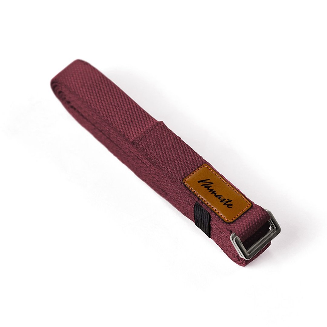 【NAMASTE】Iyengar Yoga Strap 艾扬格瑜珈绳(长300cm) - 酒红 - 运动/健身用品 - 棉．麻 红色