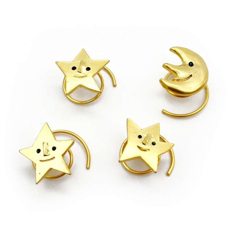 Dancing Stars / Dance Star Hair Earrings HPA001 - 发饰 - 其他金属 金色