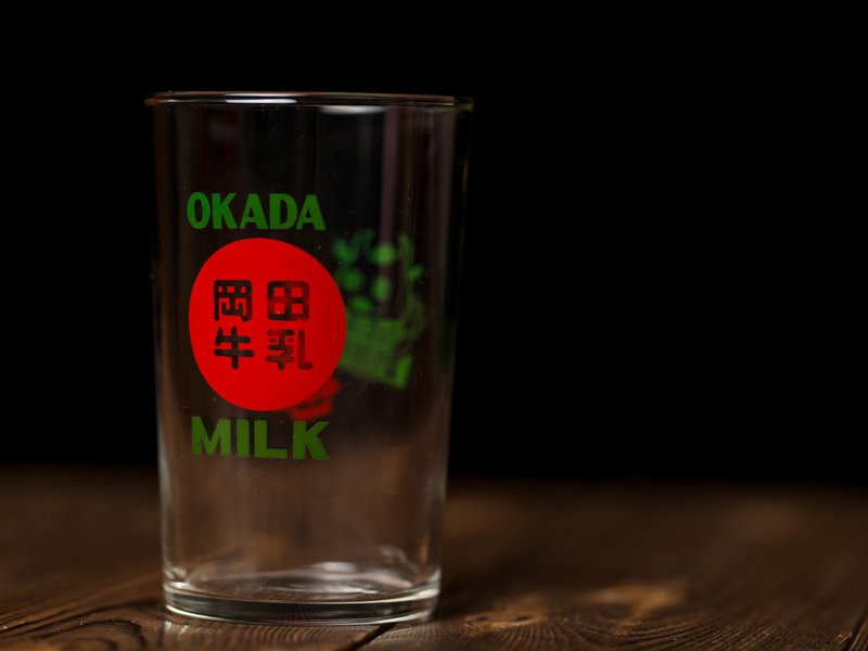 【当时杂货】冈田牛乳 玻璃杯 - 玻璃杯 - 玻璃 