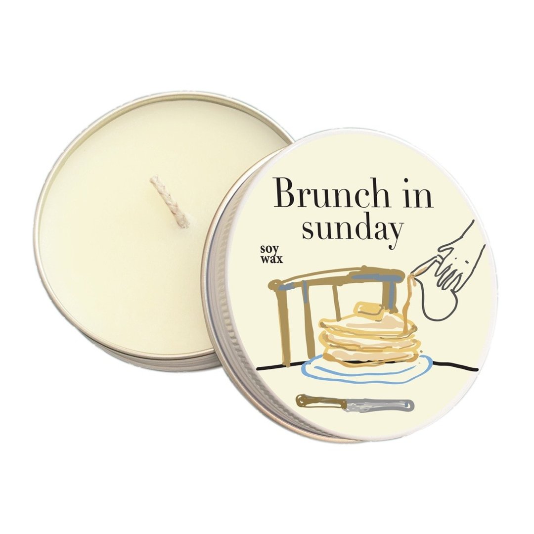Summerstuff.marine - 大豆蜡烛 BRUNCH IN SUNDAY 香味（60 克） - 蜡烛/烛台 - 蜡 白色