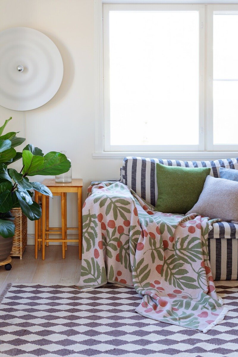 PIHAPUU棉毛毯 (肉桂红果实) - 被子/毛毯 - 羊毛 红色