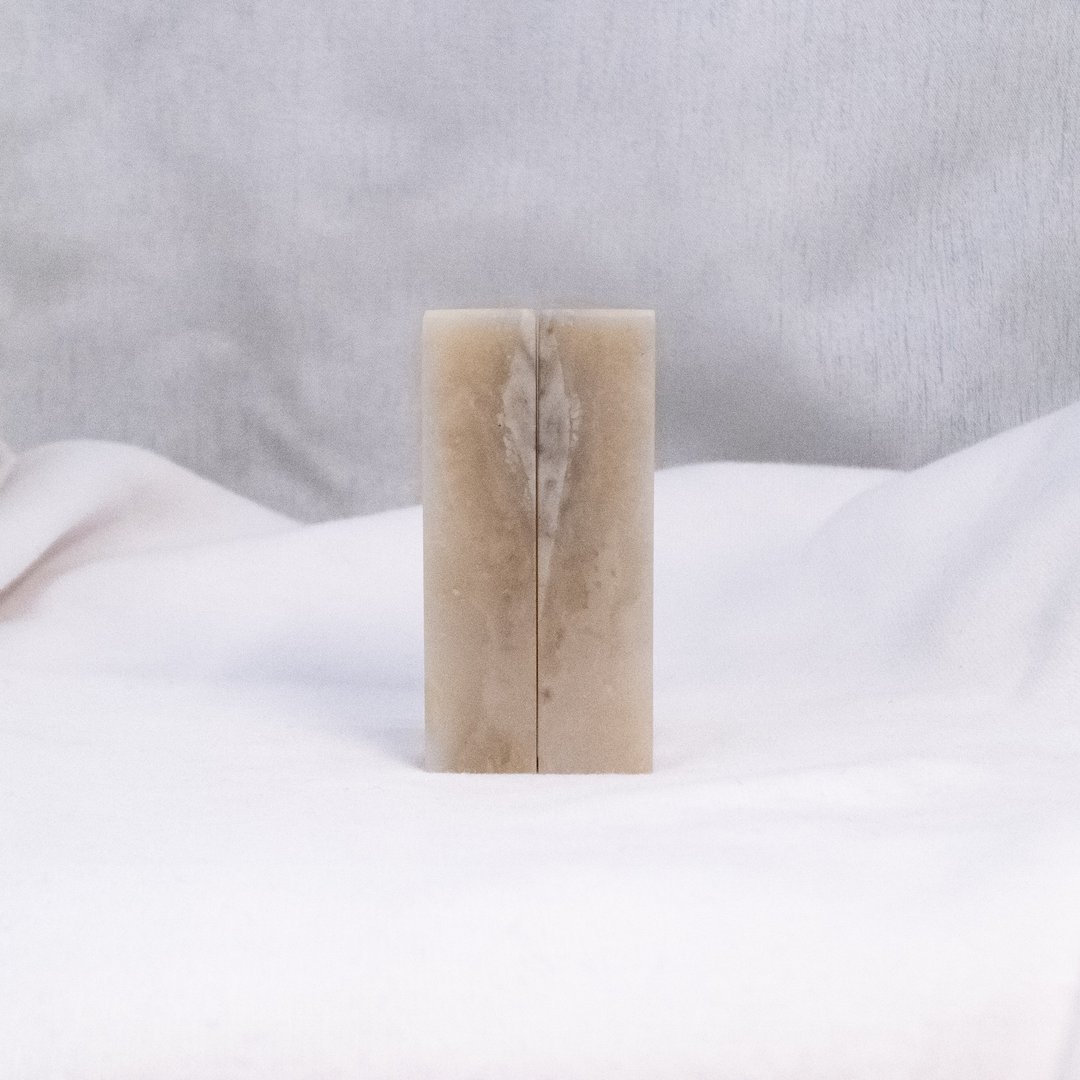 爱你一万年 / 宝泥斋定制结婚/情人对章 - 精品老挝石 - 印章/印台 - 石头 卡其色