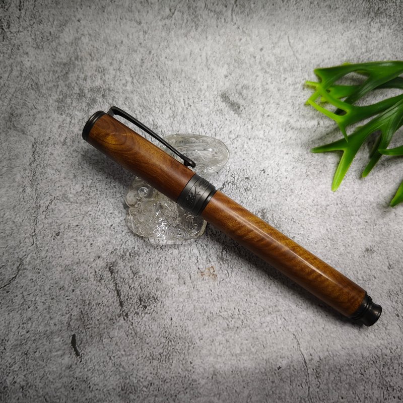 肖楠木 原木 手工笔 钢笔 转转鱼款 - 钢笔 - 木头 