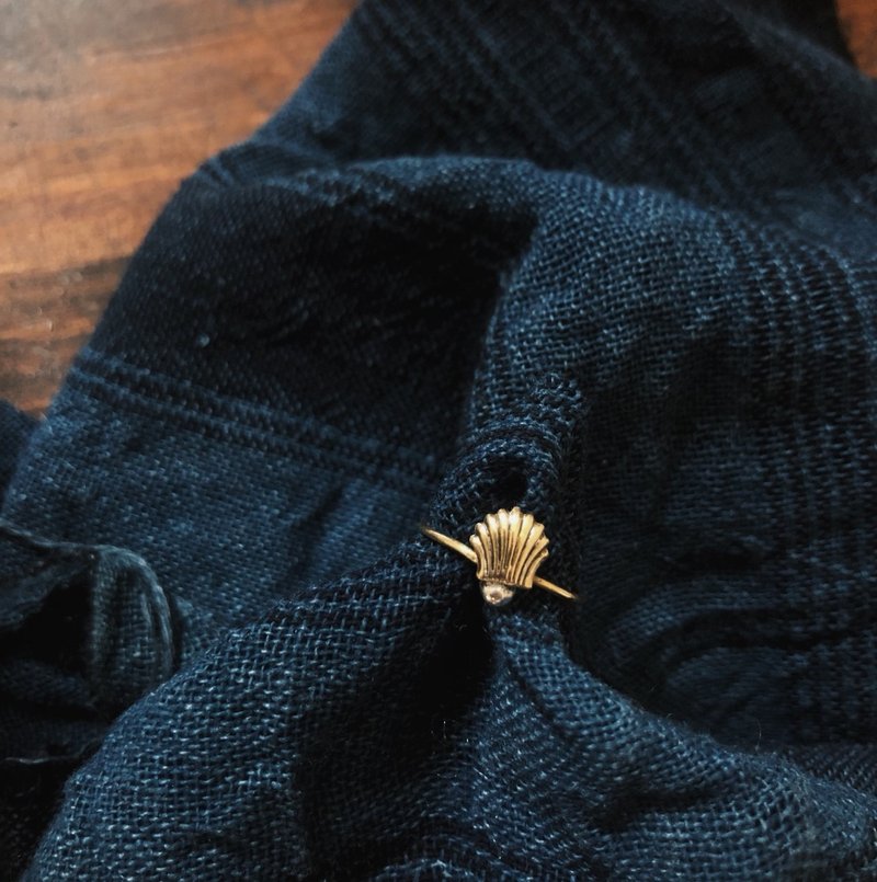 MU   空气 Air系列  贝壳银珠戒指 - 戒指 - 铜/黄铜 金色