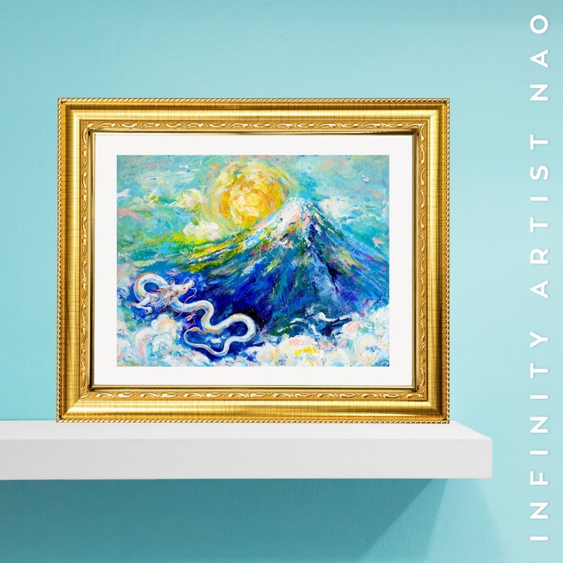 【Only One 原创图片】龙画 / 富士 / 图片 / 日本制 - 海报/装饰画/版画 - 压克力 蓝色