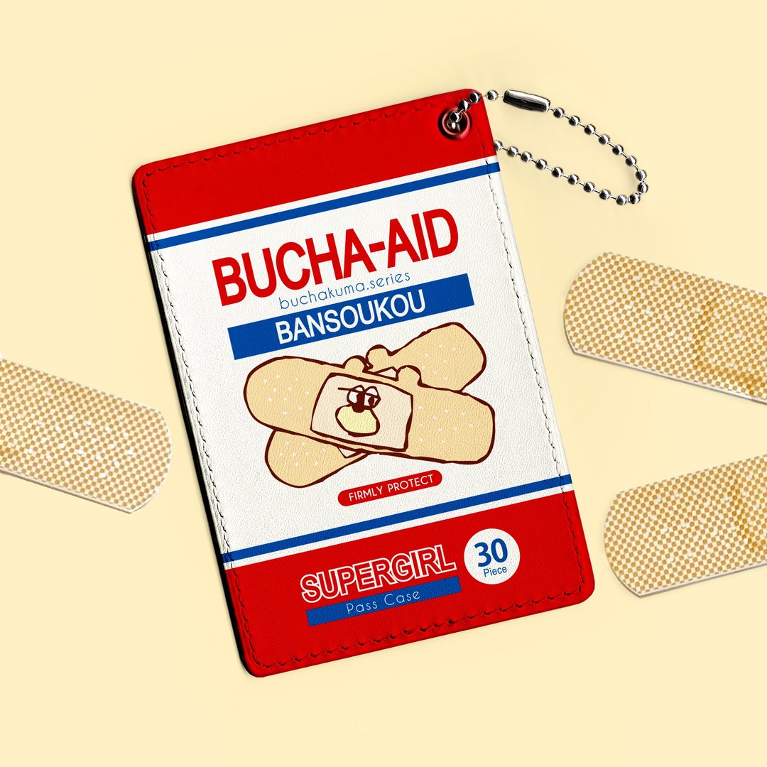 Buchakuma. bandage pass case - 证件套/卡套 - 人造皮革 红色