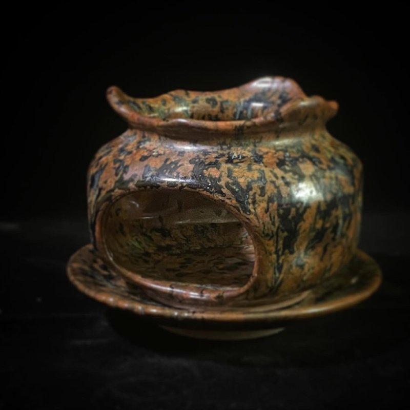 天目釉温茶器与小盘丨笠野窑 许聪志 - 酒杯/酒器 - 陶 黑色