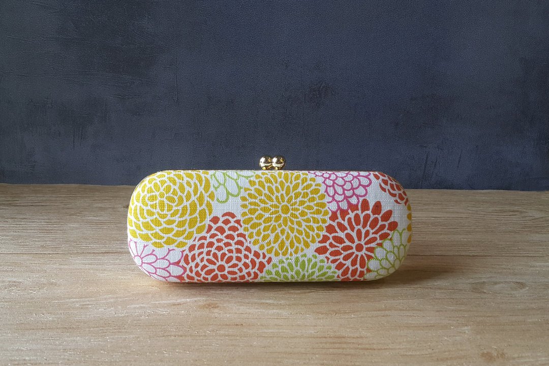 富贵菊花 眼镜盒 口金盒 笔盒 口金眼镜盒 - 眼镜盒/眼镜布 - 棉 