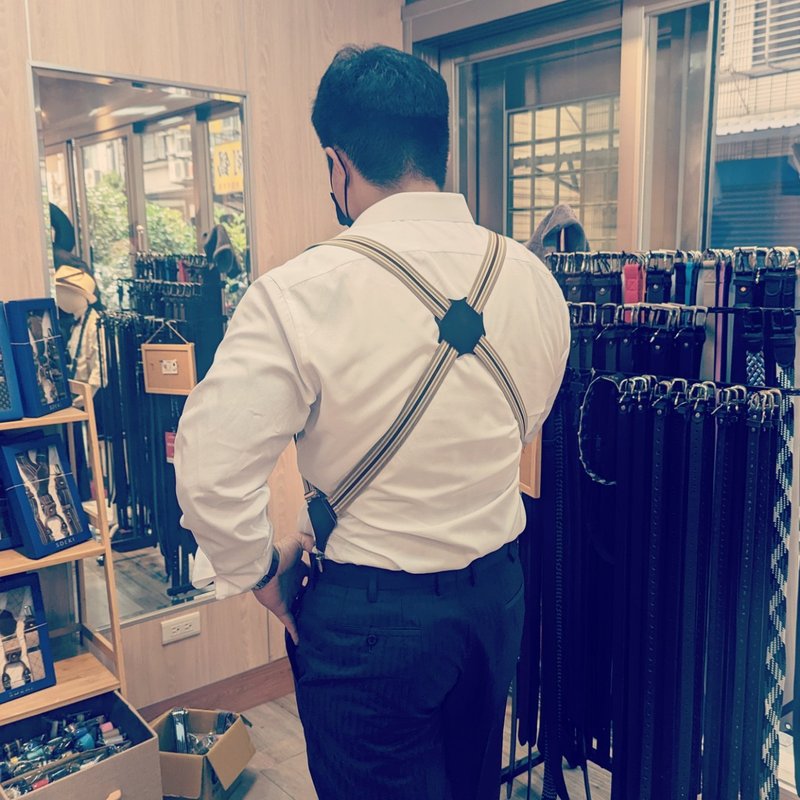 吊带夹【台湾制造】枪套式吊带 吊带 背带夹 弹性松紧带 吊带 - 其他 - 真皮 黑色