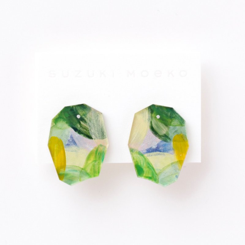 earrings - 耳环/耳夹 - 压克力 绿色