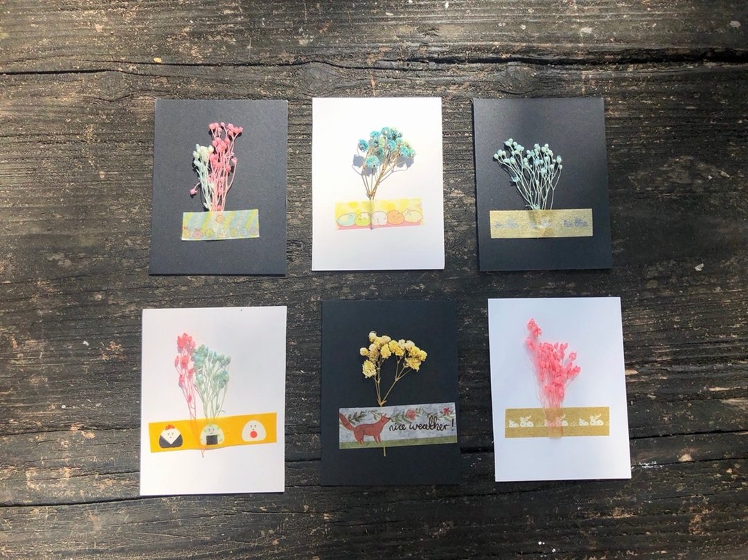 干燥花小卡(十入起订) - 卡片/明信片 - 纸 