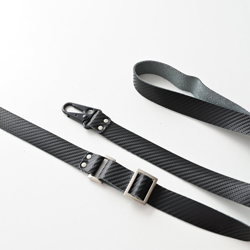 Smartphone Shoulder Adjustable Length Long Strap Wide Italian Leather [Carbon Wide] Shoulder Strap Smartphone Case Men's CH01M - 手机壳/手机套 - 真皮 黑色