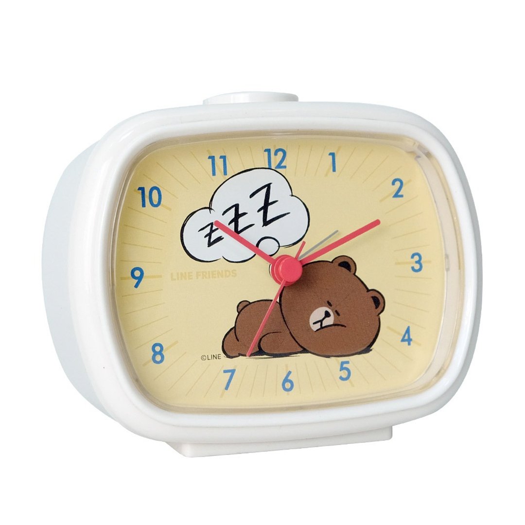 官方授权 LINE FRIENDS 闹钟系列-熊大好好睡闹钟 - 时钟/闹钟 - 塑料 黄色