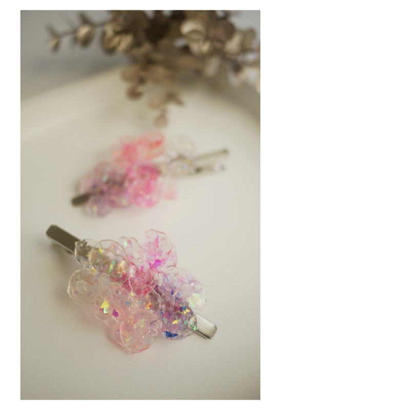 冰雹花 | 树脂细工发饰 | 鸭嘴夹 | hair clip | 透明感 - 发饰 - 其他材质 多色