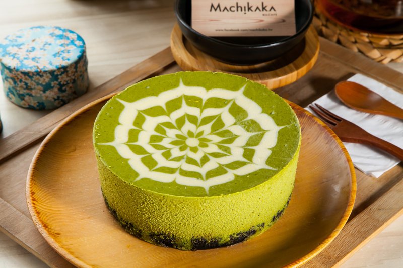 Machikaka 招牌抹茶重奶酪蛋糕 附盘叉组与造型蜡烛 - 蛋糕/甜点 - 新鲜食材 绿色