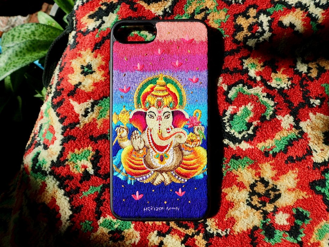 Ganesha God of India - 手机壳/手机套 - 绣线 多色