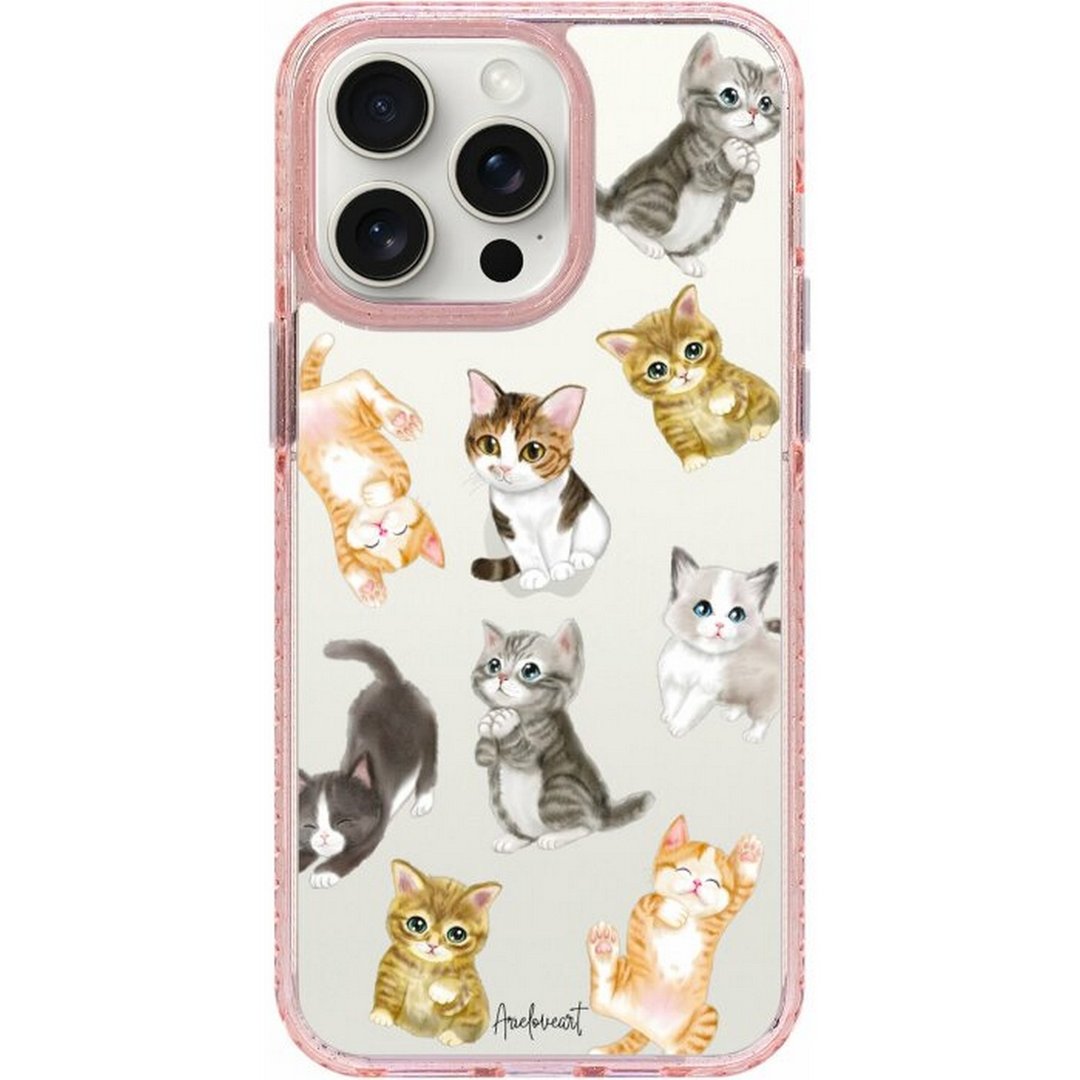 Ariel Watercolor猫家族 iPhone16 SamsungS25气垫标准镜面手机壳 - 手机壳/手机套 - 塑料 多色