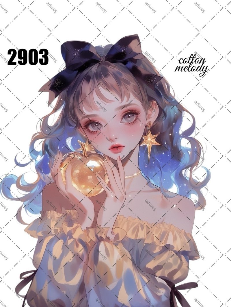 original sticker no.2903 人物贴纸 原创贴纸 原创人物贴纸 装饰贴纸 cotton melody - 贴纸 - 纸 