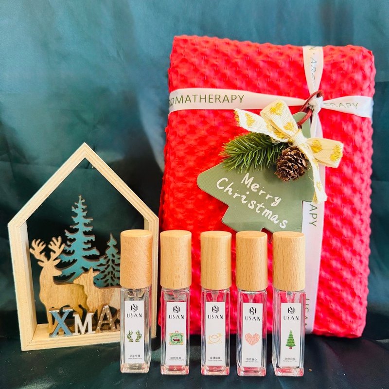 【悠上 USAN】圣诞限定 五入随身瓶香氛礼盒 交换礼物・送礼首选 - 香薰/精油/线香 - 玻璃 