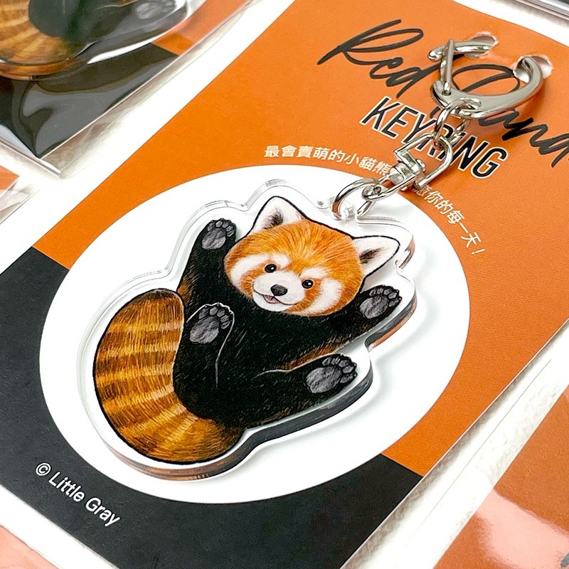 小熊猫_造型压克力钥匙圈 - 钥匙链/钥匙包 - 压克力 黑色