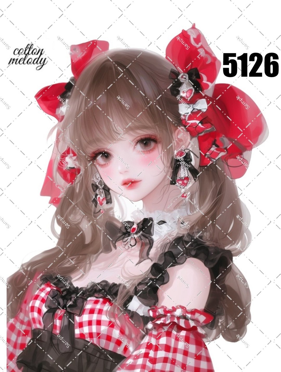 original sticker no.5126 人物贴纸 原创贴纸 原创人物贴纸 装饰贴纸 cotton melody - 贴纸 - 纸 