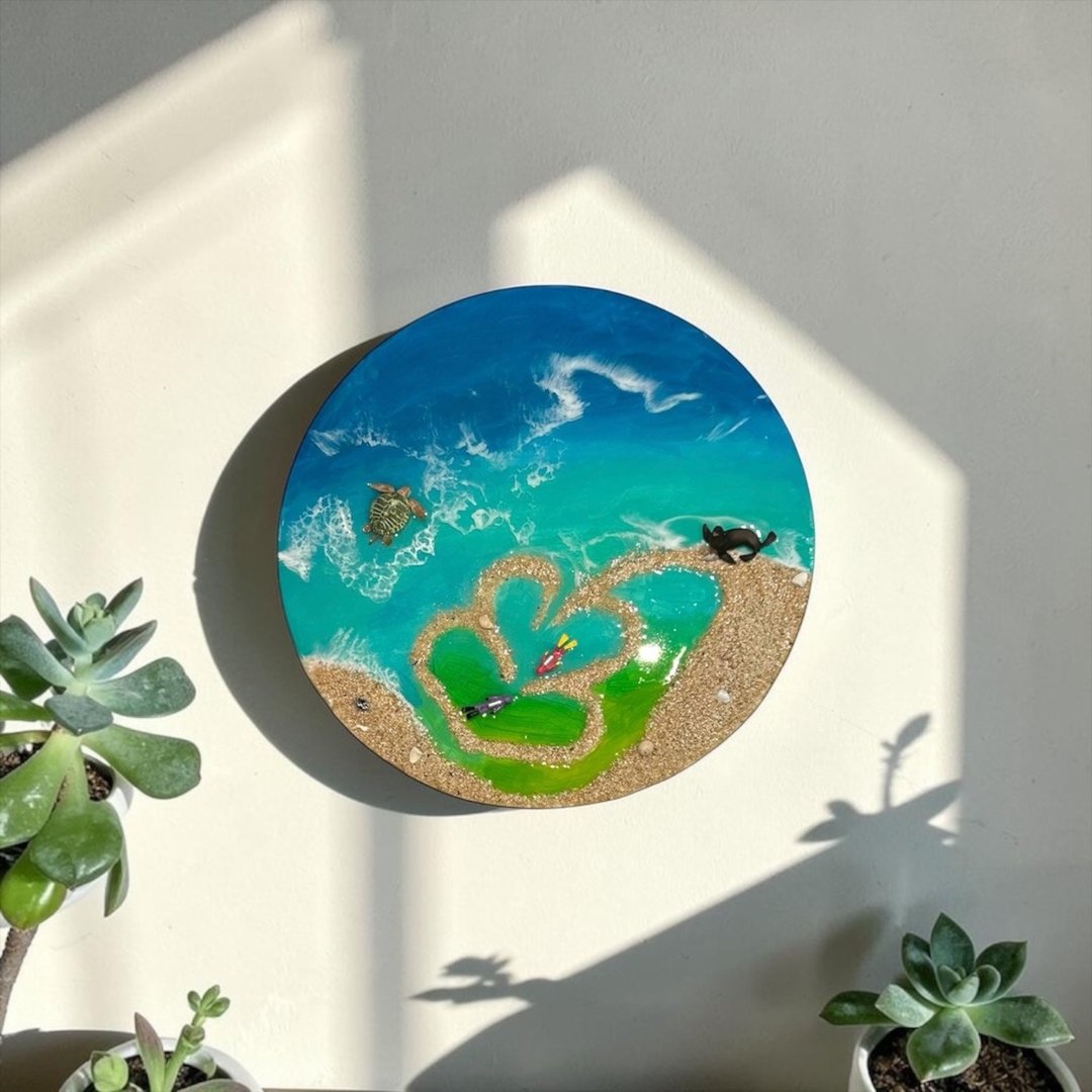 海浪画 创作   环氧树脂Epoxy 可使用文化币 - 插画/绘画/写字 - 防水材质 