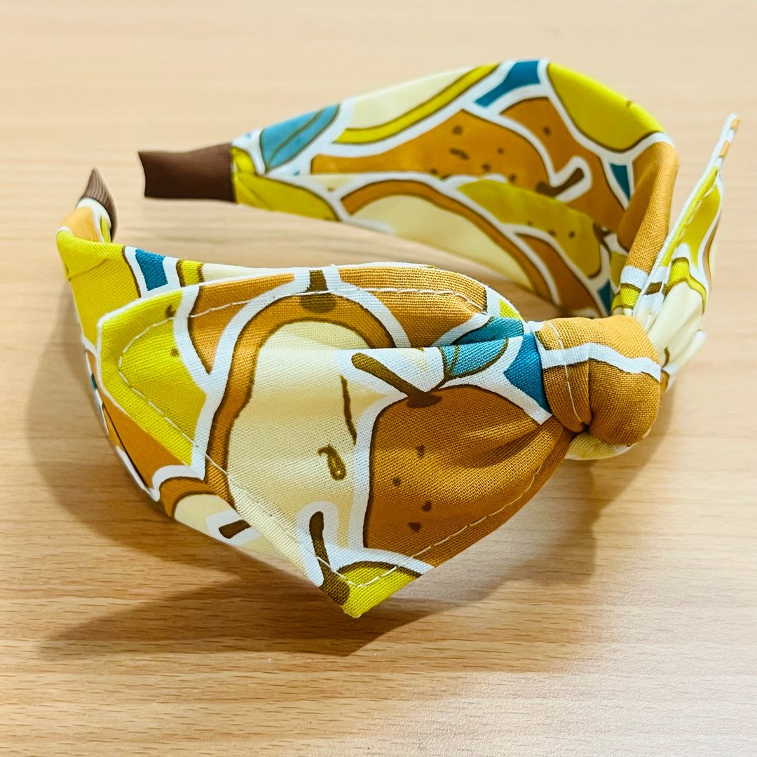MOYA 宽版手工发箍 西洋梨 - 发饰 - 棉 蓝色