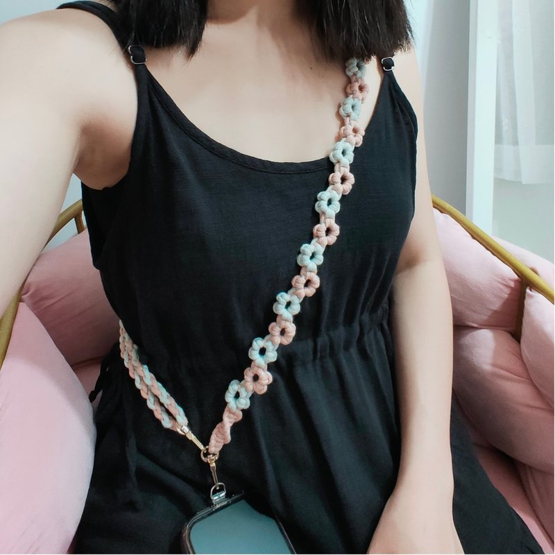 镂空花花手机挂绳/调节款 - 挂绳/吊绳 - 棉．麻 