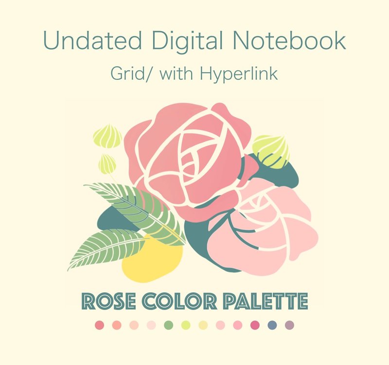 【无时效+跳转】电子笔记本I-玫瑰系  Goodnotes/Digital Planner - 电子手帐及素材 - 其他材质 